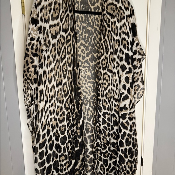 Leopard Print Kimono Cardigan - Picture 1 of 2
